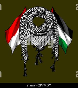 indonésie et palestine Illustration de Vecteur