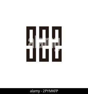 carré numéro 9, 2 et 2, rectangle géométrique symbole simple logo vecteur Illustration de Vecteur