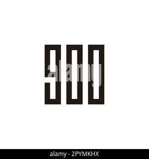 Numéro 900, rectangles carrés symbole géométrique simple logo vecteur Illustration de Vecteur