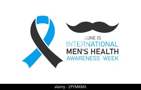 La semaine internationale de sensibilisation à la santé des hommes est célébrée chaque année dans le monde entier à la mi-juin. Modèle de vecteur de la semaine de la santé pour hommes pour banne Illustration de Vecteur