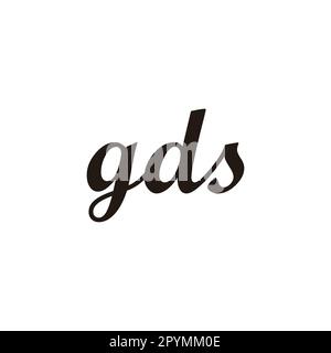 Lettre gds connecter symbole géométrique simple logo vecteur Illustration de Vecteur