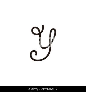 Lettre y corde, ligne géométrique symbole simple logo vecteur Illustration de Vecteur