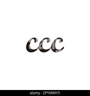 Lettre ccc connecter symbole géométrique simple logo vecteur Illustration de Vecteur