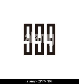 Numéro 999 carré symbole géométrique simple logo vecteur Illustration de Vecteur