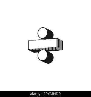 Clous, 3D symbole géométrique simple logo vecteur Illustration de Vecteur