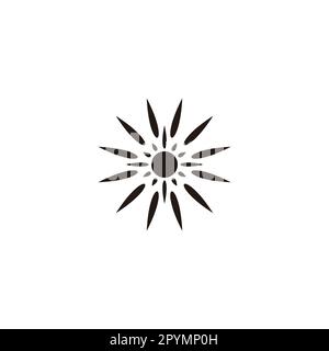 Soleil, fleur symbole géométrique simple logo vecteur Illustration de Vecteur