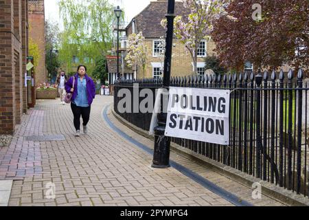 Ashford, Kent, Royaume-Uni. 4th mai 2023. Des élections locales ont lieu aujourd'hui à Ashford, dans le Kent. Photographe: Paul Lawrenson, photo: PAL News/Alay Live News Banque D'Images