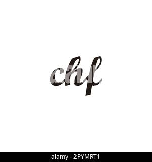 Lettre chf Connect symbole géométrique logo simple vecteur Illustration de Vecteur