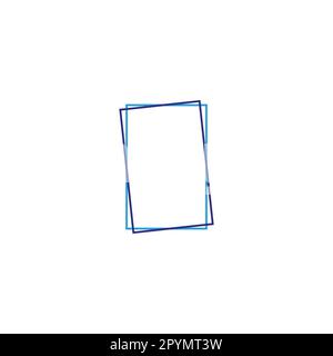 Lignes carrées, figure, cadre symbole géométrique simple logo vecteur Illustration de Vecteur