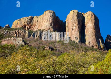 Casa Grande Peak de Lost Mine Trail, parc national de Big Bend, Texas Banque D'Images