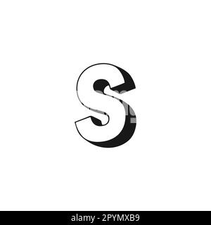 Lettre s 3D symbole géométrique simple logo vecteur Illustration de Vecteur