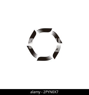 Hexagone arrondi, moderne, figure géométrique symbole simple logo vecteur Illustration de Vecteur