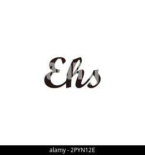 Les lettres E, h et s connectent un vecteur géométrique simple symbole logo Illustration de Vecteur