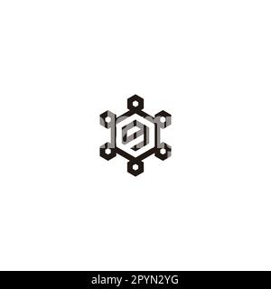 Lettre g cadre hexagonal, vecteur géométrique simple symbole logo Illustration de Vecteur