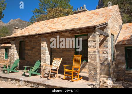 Cabine Pratt le long de la piste McKittrick Canyon Trail, parc national des montagnes Guadalupe, Texas Banque D'Images