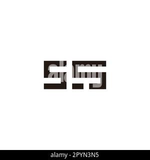 Lettre S et S rayures géométriques symbole simple logo vecteur Illustration de Vecteur