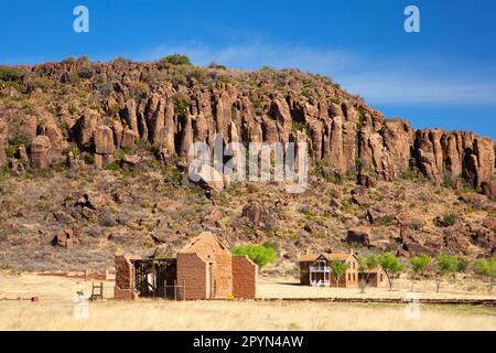 Fort Ruins, site historique national de fort Davis, Texas Banque D'Images