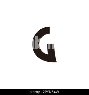 Lettre G contour géométrique symbole simple logo vecteur Illustration de Vecteur