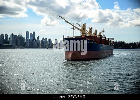 Vancouver, Canada. 25th avril 2023. Cargo dans le port de Vancouver. Credit: Britta Pedersen/dpa/Alay Live News Banque D'Images