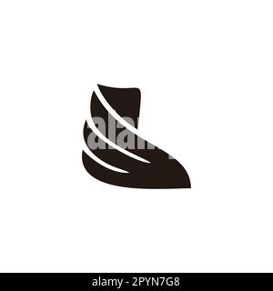 Chaussures, ailes géométrique simple symbole logo vecteur Illustration de Vecteur