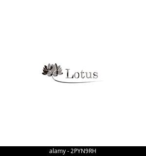 Lotus et fleur géométrique symbole simple logo vecteur Illustration de Vecteur