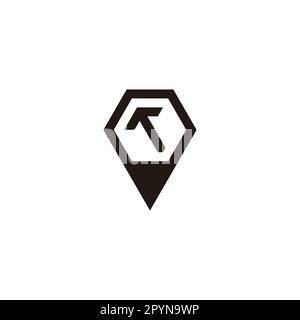Lettre T en crayon géométrique symbole simple logo vecteur Illustration de Vecteur