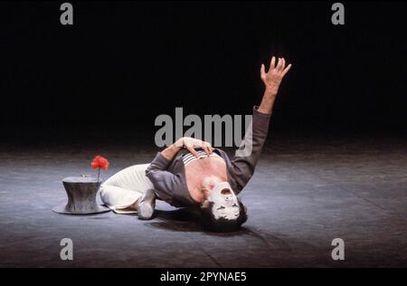 Marcel Marceau comme BIP The Clown au Old Vic, Londres SE1 20/08/1984 Banque D'Images