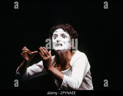 Marcel Marceau à Sadler's Wells, Londres EC1 16/08/1988 Banque D'Images