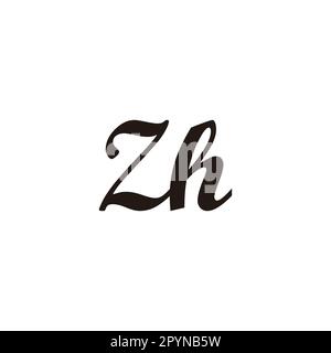 Lettre ZH Connect symbole géométrique simple logo vecteur Illustration de Vecteur