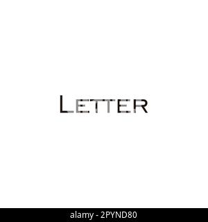 Texte, 'LETTRE', symbole géométrique carré vecteur simple du logo Illustration de Vecteur