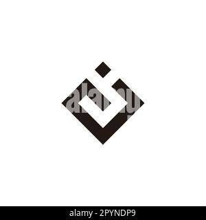 Lettre j carré, élégant symbole géométrique simple logo vecteur Illustration de Vecteur