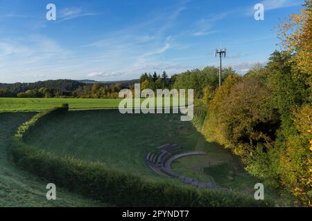 Théâtre romain près du village de Kastel-Staadt Banque D'Images