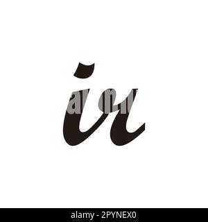 Lettre ir Connect symbole géométrique simple logo vecteur Illustration de Vecteur