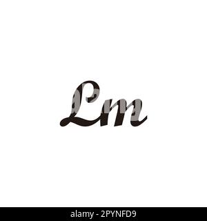 Lettre LM connecter symbole géométrique simple logo vecteur Illustration de Vecteur