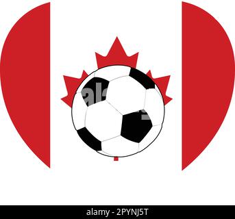Canada Canadian Flag football coeur Illustration de Vecteur