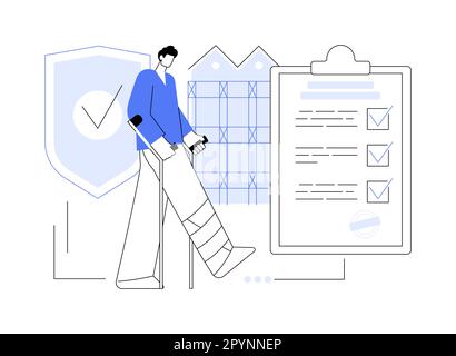 Illustration du vecteur de concept abstrait de l'assurance accident du travail. Illustration de Vecteur