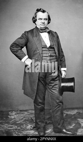 Stephen A Douglas. Portrait du candidat démocrate pour la course présidentielle de 1860, Stephen Arnold Douglas (1813-1861) par Mathew Brady Studio, c. 1860-61 Banque D'Images