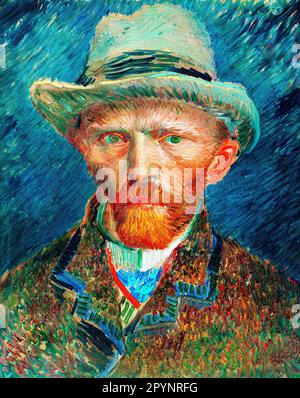 Autoportrait de Vincent Van Gogh. Original du Rijksmuseum. Banque D'Images