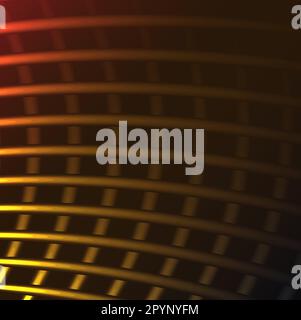 Magnifique jaune abstrait magique énergie électrique cosmique fiery treillis de lignes, rayures, bâtons, tiges de brillant brillant sur un violet orange backgr Illustration de Vecteur