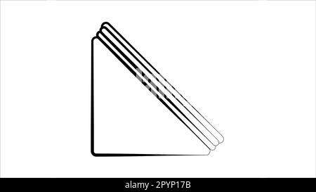 sandwich à pain blanc avec garniture, fond blanc, illustration vectorielle. délicieux sandwich triangulaire. en-cas rapide. restauration rapide. esquisse crayon st Illustration de Vecteur