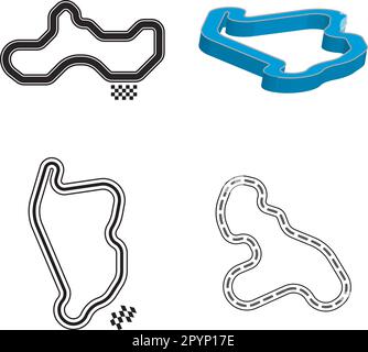 Motif de symbole d'illustration vectoriel d'icône de circuit de course Illustration de Vecteur