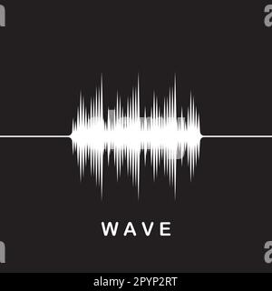 Modèle d'illustration vecteur d'icône Sound Wave Illustration de Vecteur