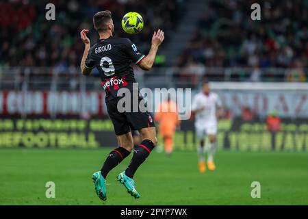 Milan, Italie. 03rd mai 2023. Olivier Giroud de l'AC Milan en action pendant la série Un match de football 2022/23 entre l'AC Milan et les US Cremonese au stade San Siro. Milan 1 | 1 Crémonese. Crédit : SOPA Images Limited/Alamy Live News Banque D'Images