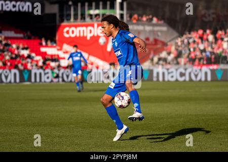 Aalborg, Danemark. 04th mai 2023. Robin Ostrom (3) de Silkeborg SI vu pendant le match de la coupe DBU entre Aalborg Boldklub et Silkeborg IF au parc Aalborg Portland à Aalborg. (Crédit photo : Gonzales photo/Alamy Live News Banque D'Images