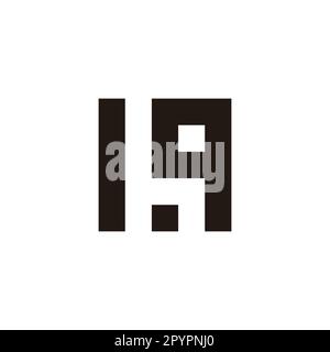 Lettre hq carré symbole géométrique logo simple vecteur Illustration de Vecteur