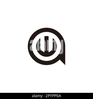 Lettre W message, cercle géométrique symbole simple logo vecteur Illustration de Vecteur