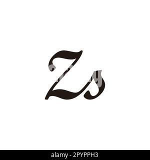 Lettre Zs connecter symbole géométrique simple logo vecteur Illustration de Vecteur