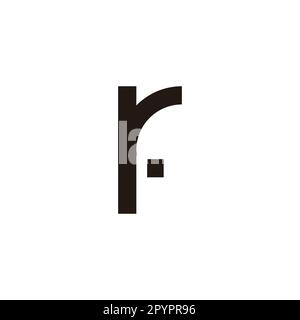 Lettre r et F point géométrique symbole simple logo vecteur Illustration de Vecteur