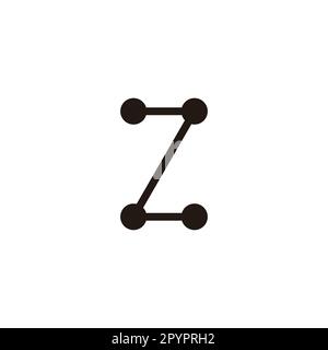 Lettre Z molécule géométrique symbole vecteur simple logo Illustration de Vecteur