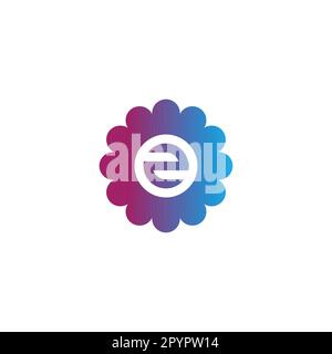 Numéro 2 en fleur géométrique symbole simple logo vecteur Illustration de Vecteur